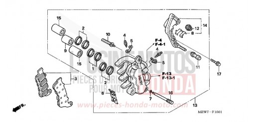 L. FRONT BRAKE CALIPER NT700VAA de 2010